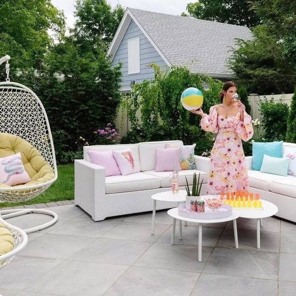 Riviera Summer Floral Dress In Pastel Blooms, Small to Plus Sizing Available - Picture 8 of 10